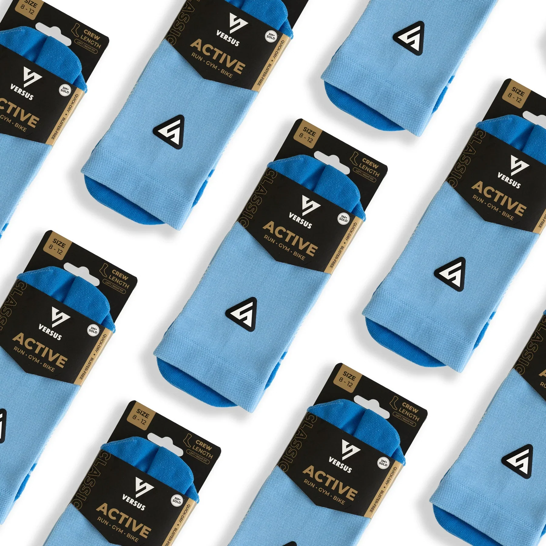 Versus Classic Blue Active Crew Socks - Image 3