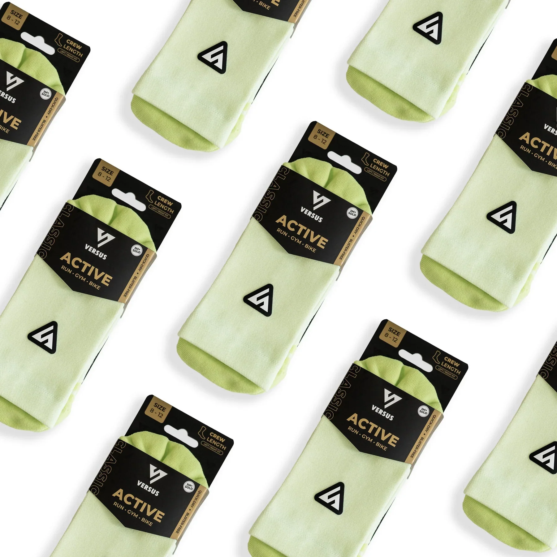 Versus Classic Lime Active Crew Socks - Image 3