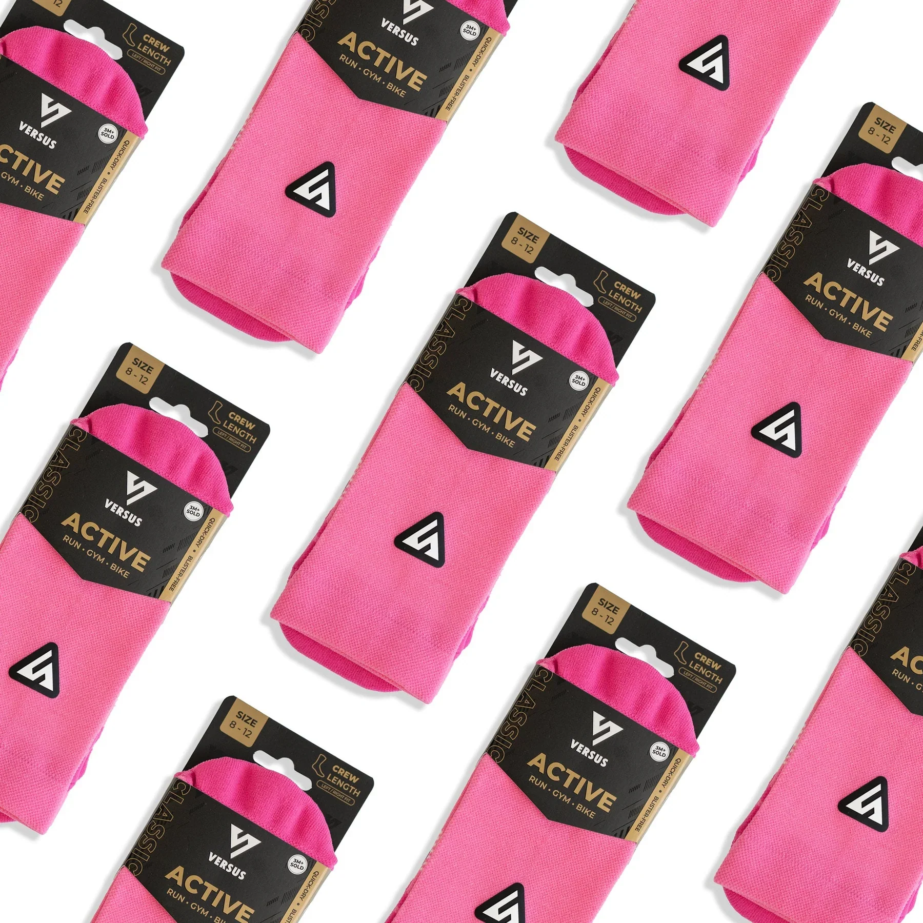 Versus Classic Pink Active Crew Socks - Image 3